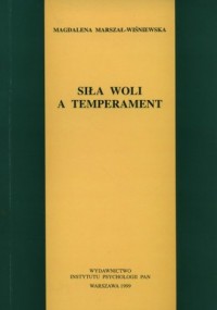 Siła woli a temperament - okładka książki