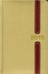 Kalendarz 2015 A6 książkowy beżowy. - okładka książki