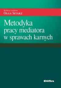 Metodyka pracy mediatora w sprawach - okładka książki