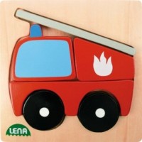 Straż pożarna (puzzle drewniane) - zdjęcie zabawki, gry