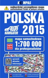 Polska 2015. Mapa samochodowa dla - okładka książki