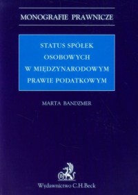 Status spółek osobowych w międzynarodowym - okładka książki