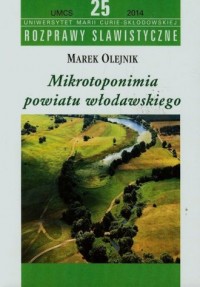 Mikrotoponimia powiatu włodawskiego - okładka książki