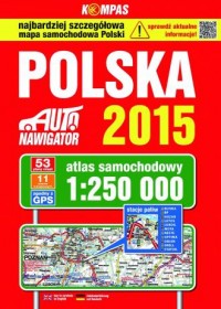 Polska 2015. Atlas samochodowy - okładka książki