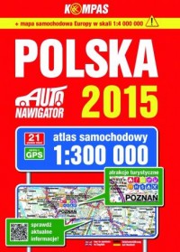 Polska 2015. Atlas samochodowy - okładka książki