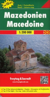 Macedonia mapa (skala 1:200 000) - zdjęcie reprintu, mapy