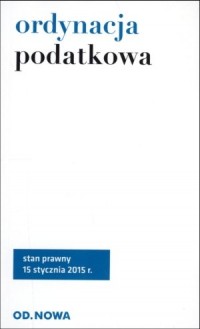 Ordynacja podatkowa - okładka książki