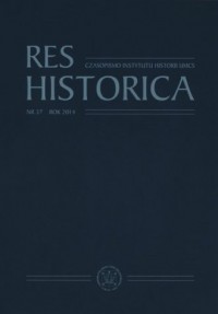 Res Historica. Tom 37 (2014) - okładka książki
