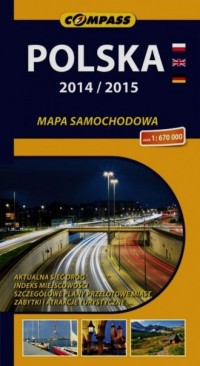 Polska 2014/2015 mapa samochodowa - okładka książki