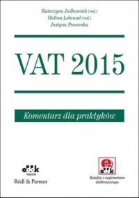 VAT 2015. Komentarz dla praktyków - okładka książki