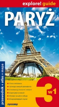 Paryż 3 w 1. Przewodnik + atlas - okładka książki