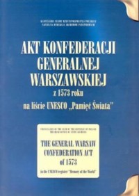Akt Konfederacji Generalnej Warszawskiej - okładka książki