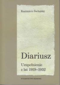 Diariusz. Uzupełnienie z lat 1919-1932 - okładka książki