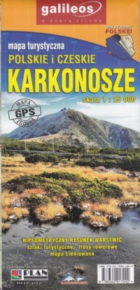 Karkonosze Polskie i Czeskie mapa - okładka książki