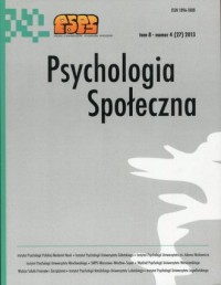 Psychologia Społeczna 8(27)/2013 - okładka książki