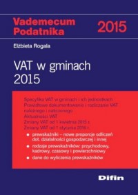 VAT w gminach 2015 - okładka książki
