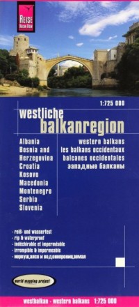 Bałkany Zachodnie mapa (skala 1:725 - okładka książki