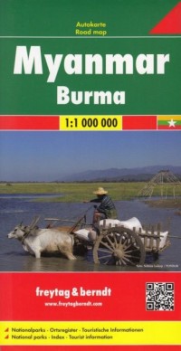 Birma mapa (skala 1:1 000 000) - okładka książki