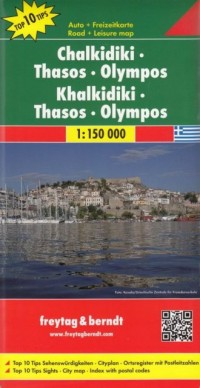 Chalkidiki, Thassos, Olimp mapa - okładka książki