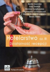 Hotelarstwo cz. 3. Działalność - okładka podręcznika