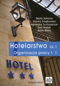 Hotelarstwo cz. 1. Organizacja - okładka podręcznika
