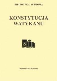 Konstytucja Watykanu. Seria: Biblioteka - okładka książki