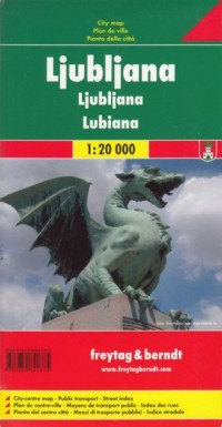 Ljubljana plan miasta (skala 1:20 - okładka książki