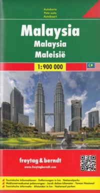 Malezja mapa (skala 1:900 000) - okładka książki