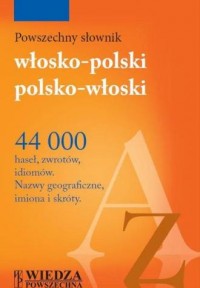 Powszechny słownik włosko-polski, - okładka podręcznika