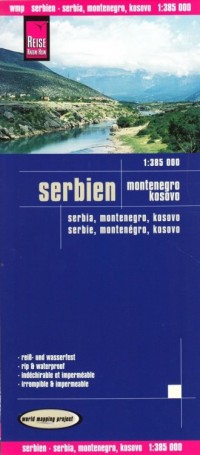 Serbia, Czarnogóra, Kosowo mapa - okładka książki