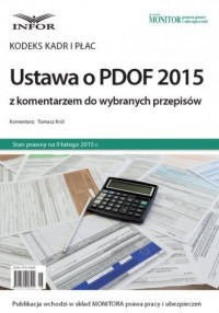 Ustawa o PDOF 2015. Kodeks kadr - okładka książki