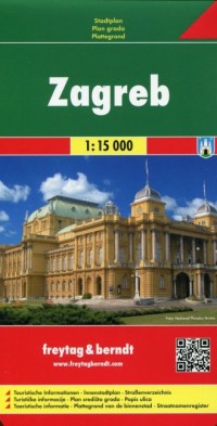 Zagrzeb plan miasta (skala 1:15 - okładka książki