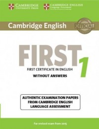 Cambridge English First 1 without - okładka podręcznika