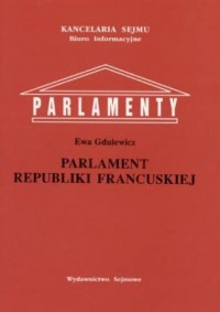Parlament Republiki Francuskiej. - okładka książki