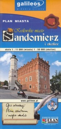 Sandomierz i okolice mapa (skala - okładka książki