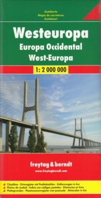 Europa Zachodnia mapa (skala 1:2 - okładka książki