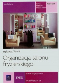 Organizacja salonu fryzjerskiego. - okładka podręcznika