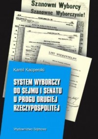 System wyborczy do Sejmu i Senatu - okładka książki