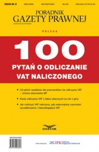 100 pytań o odliczanie VAT naliczonego - okładka książki
