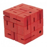 IQ-Test. Flexi Cube, drewno, czerwona - zdjęcie zabawki, gry