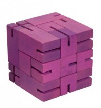 IQ-Test. Flexi Cube, drewno, fiolet - zdjęcie zabawki, gry