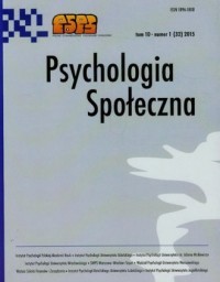 Psychologia społeczna 1/2015 - okładka książki