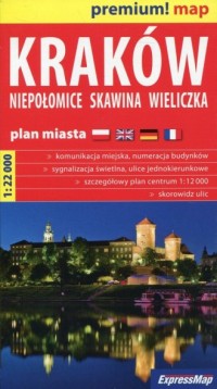 Kraków plan miasta (skala 1:22 - okładka książki