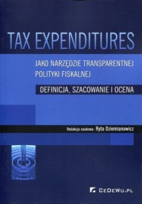 Tax Expenditures jako narzędzie - okładka książki