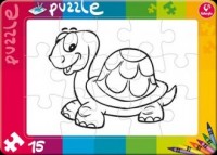 Żółwik (puzzle do kolorowania 15-elem.) - zdjęcie zabawki, gry