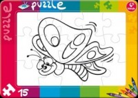 Motyl (puzzle do kolorowania 15-elem.) - zdjęcie zabawki, gry