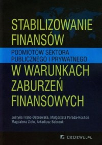 Stabilizowanie finansów podmiotów - okładka książki