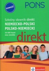 Szkolny słownik direkt niemiecko-polski, - okładka podręcznika