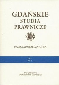 Gdańskie Studia Prawnicze. Przegląd - okładka książki
