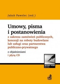 Umowy pisma i postępowanie z zakresu - okładka książki